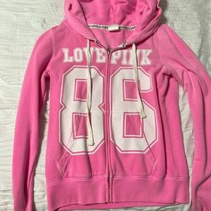 PINK zip-up hoodie. Size Small
